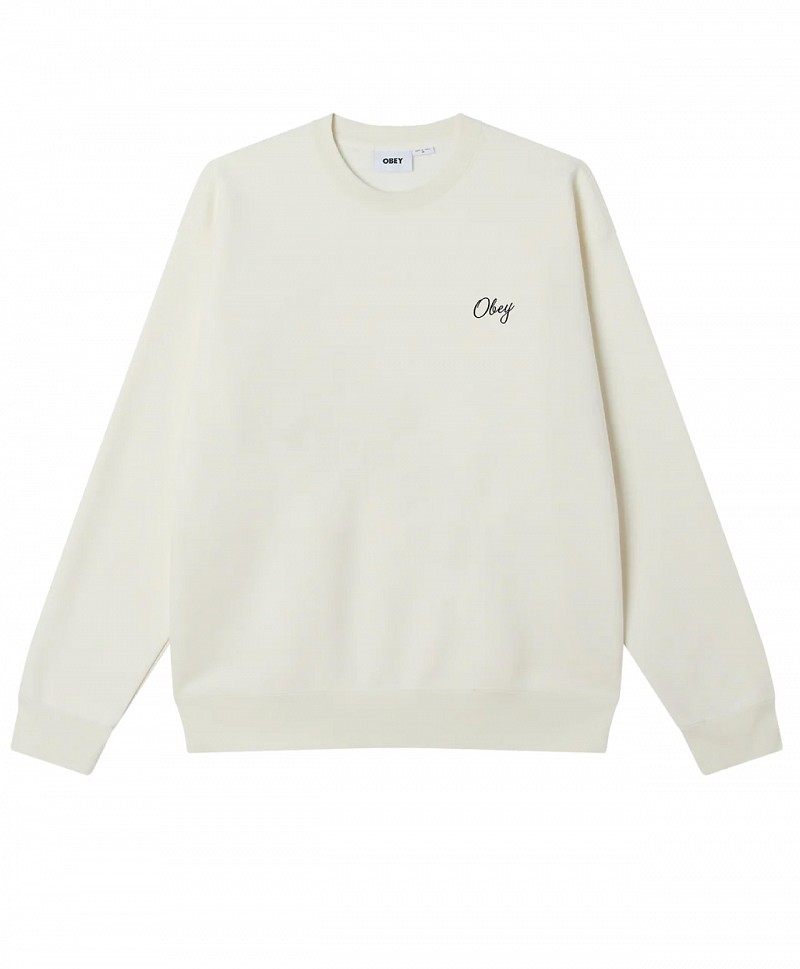 OBEY PAPER ROSE CREW OFF WHITE