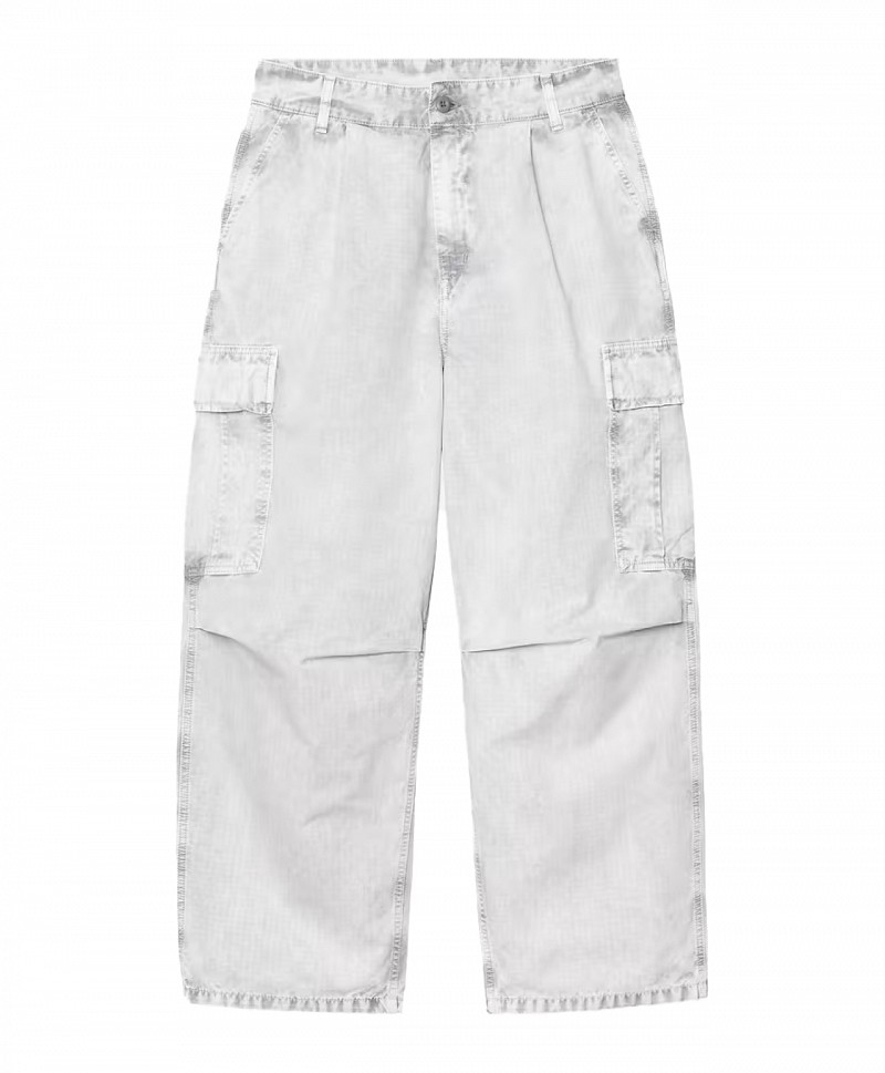 CARHARTT WIP COLE CARGO PANTS MIRROR CHALK WASH
