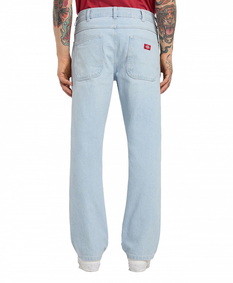 DICKIES 954 RELAXED STRAIGHT WORK DENIM PANTS FOG BLUE