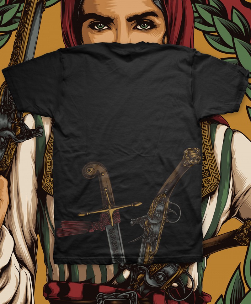 GOODBIE BOUBOU GUNS BLAZING TEE BLACK