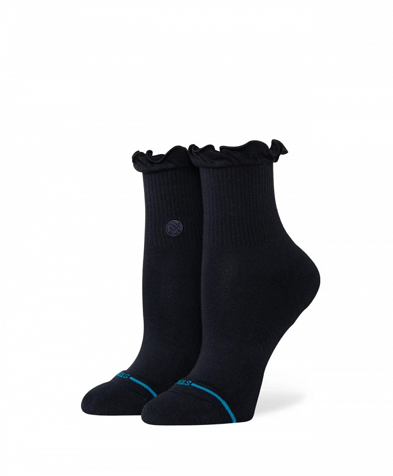 STANCE RUFFLE ICON QUARTER SOCKS BLACK