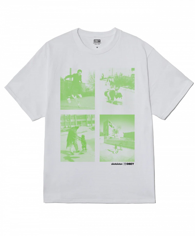 OBEY X SKATEISTAN CHILD PHOTO TEE WHITE