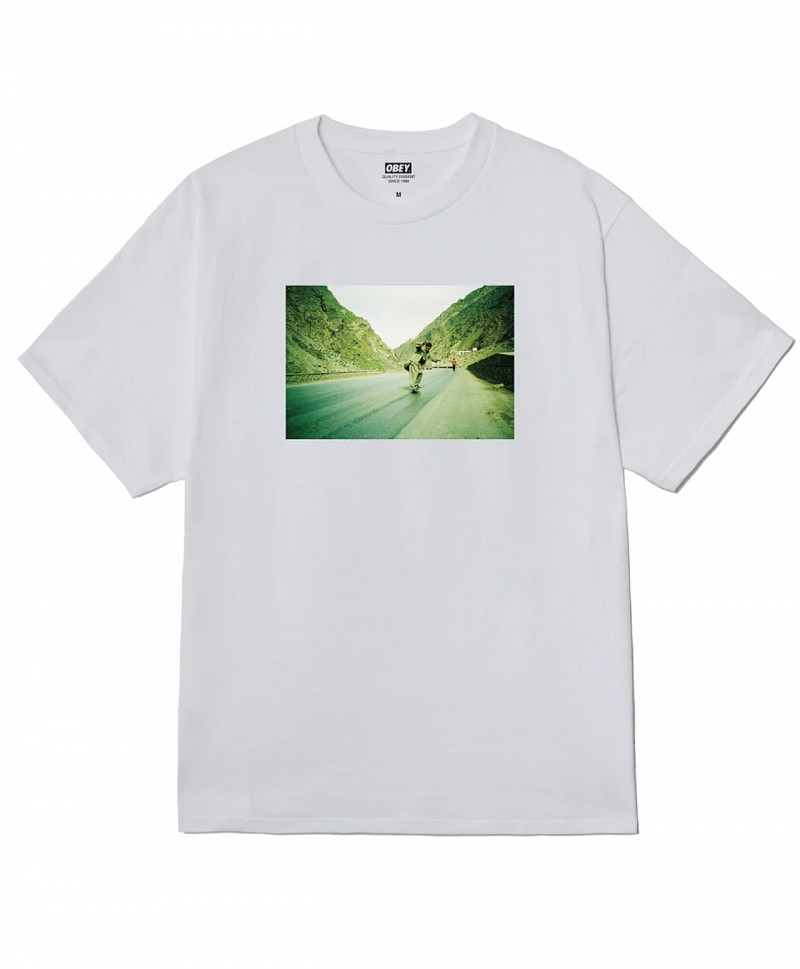 OBEY X SKATEISTAN PHOTO TEE WHITE