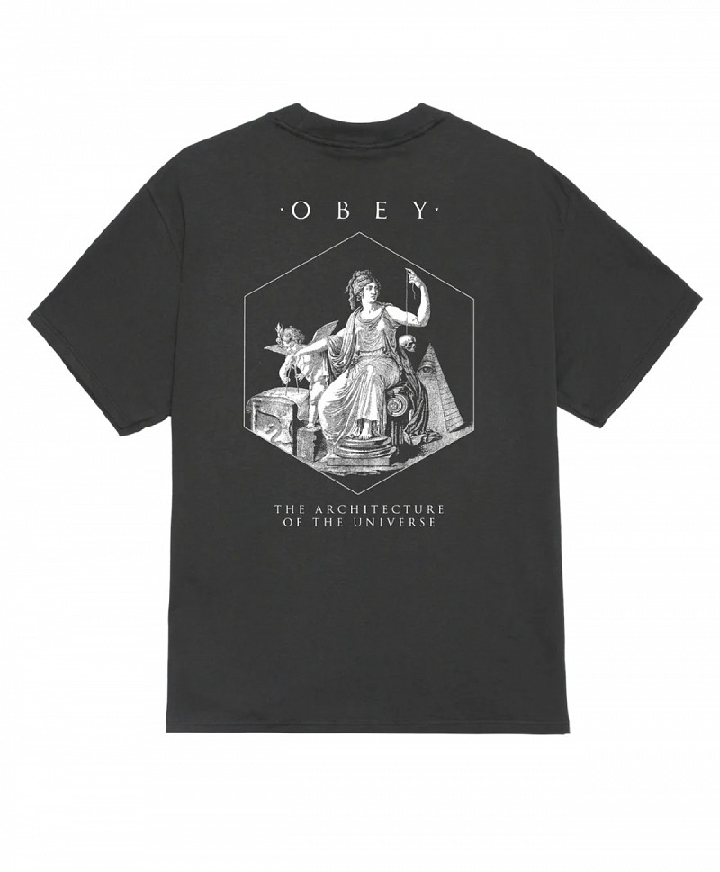 OBEY ARCHITECTURE OF THE UNIVERSE TEE VINTAGE BLACK