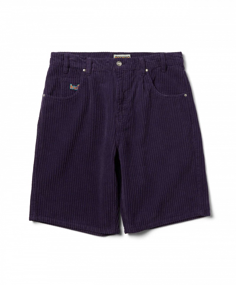 HUF CROMER CORDUROY SHORTS DARK BERRY