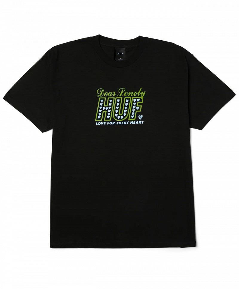 HUF LONELY HEARTS TEE BLACK