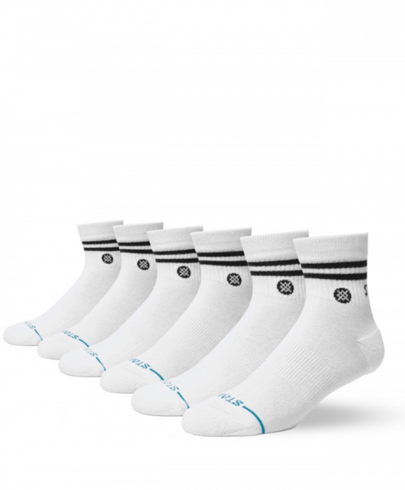 STANCE CORE QUARTER SOCKS 6-PACK WHITE
