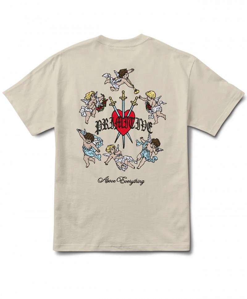 PRIMITIVE TRIUMPH HEAVYWEIGHT TEE CREAM