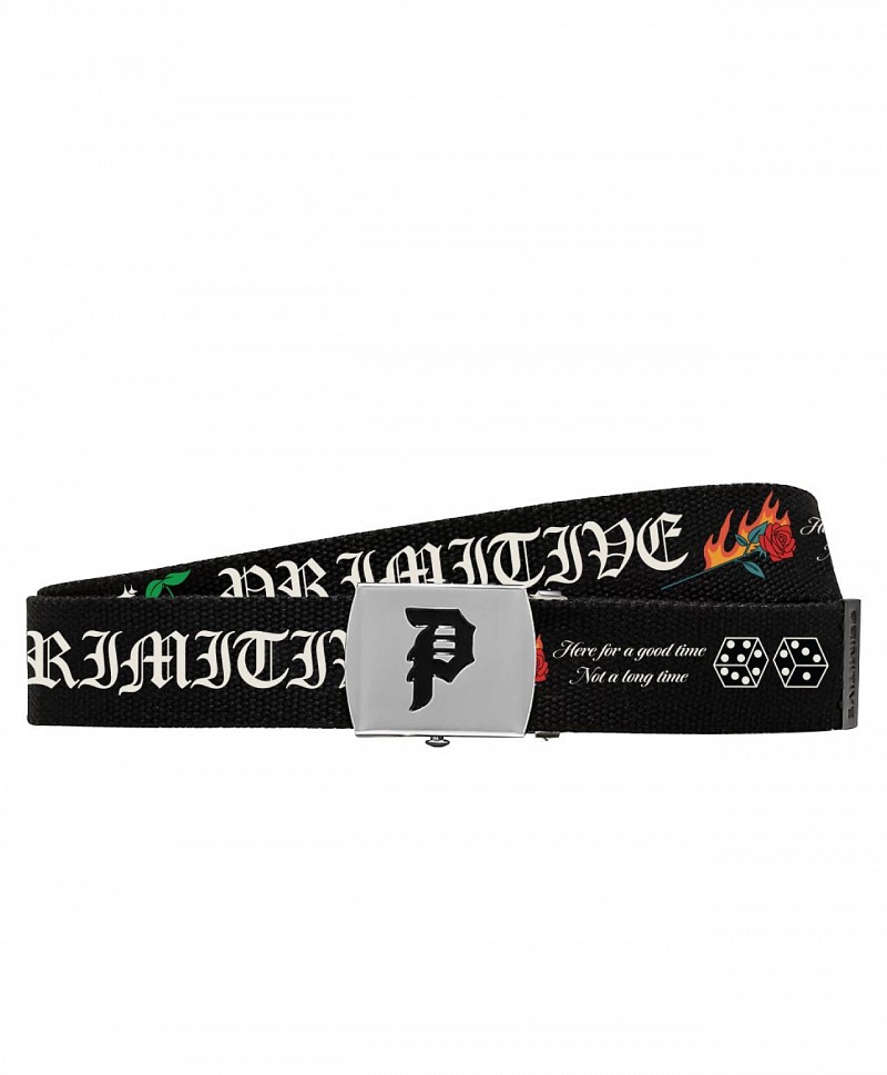 PRIMITIVE BLACKJACK WEB BELT BLACK
