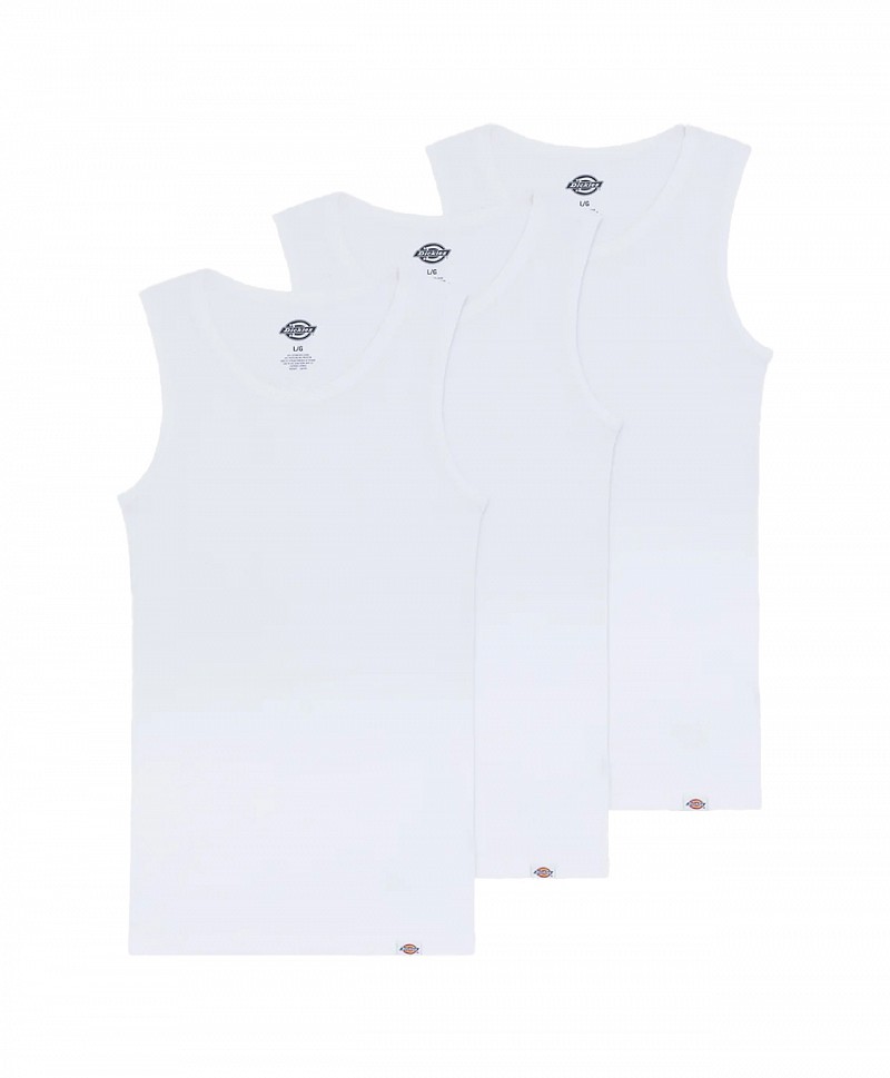 DICKIES AMSTERDAM VEST 3-PACK WHITE