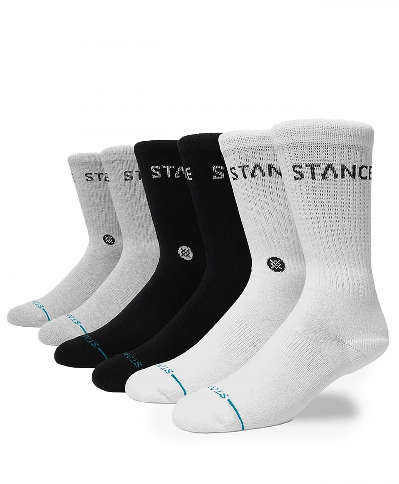 STANCE ORIGIN CREW SOCKS 6-PACK MULTI