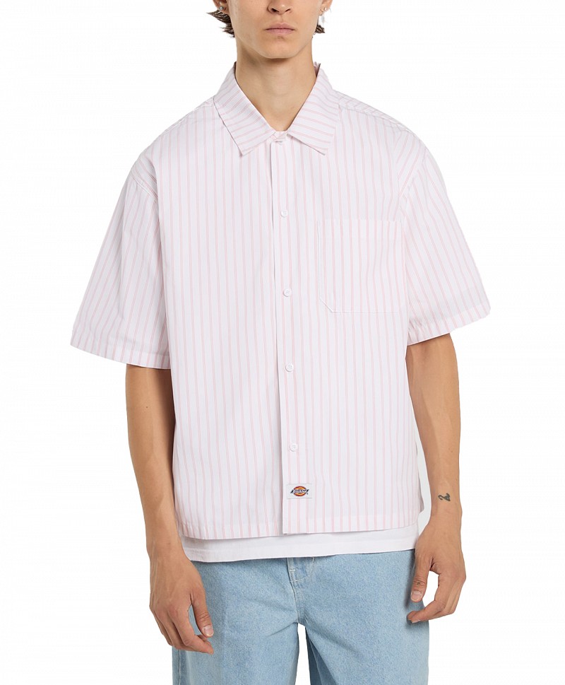 DICKIES VENEDOCIA STRIPE SHIRT WHITE