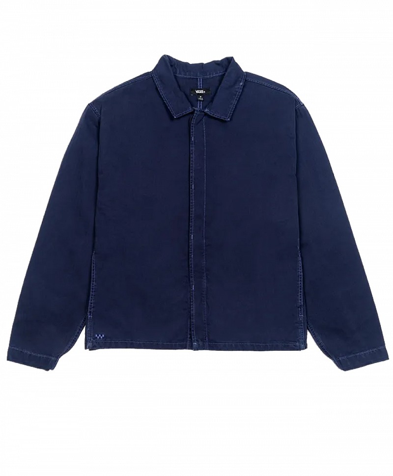 VANS LX WASHED OVERDYE WOVEN SHIRT JACKET DEEP INDIGO