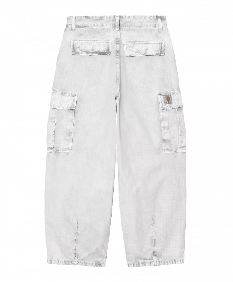 CARHARTT WIP COLE CARGO PANTS MIRROR CHALK WASH