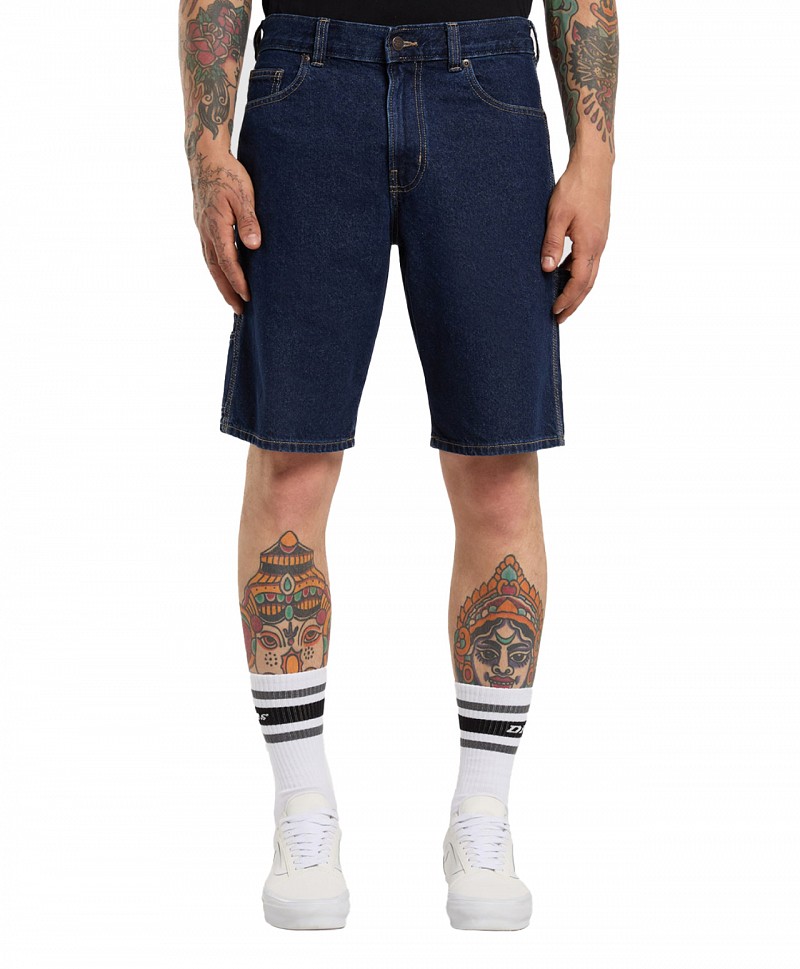 DICKIES 993 11 INCH CARPENTER DENIM SHORTS DARK INDIGO