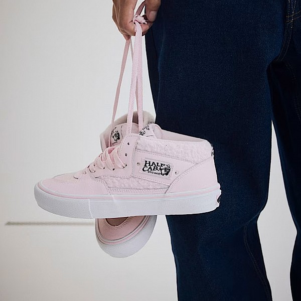 VANS SKATE HALF CAB PINK/WHITE
