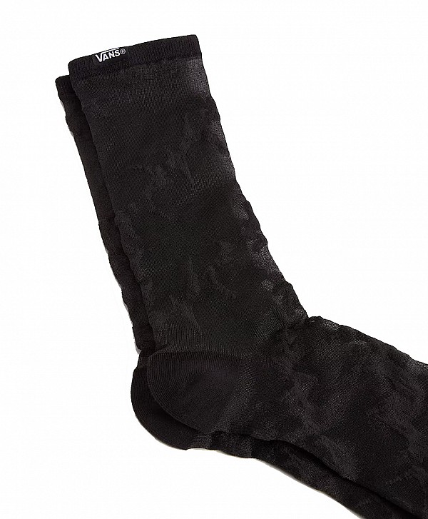 VANS HAZY SHEER CREW SOCKS BLACK