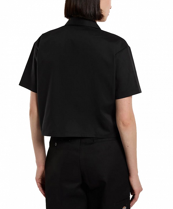 DICKIES WOMEN'S CROPPED WORK SHIRT BLACK