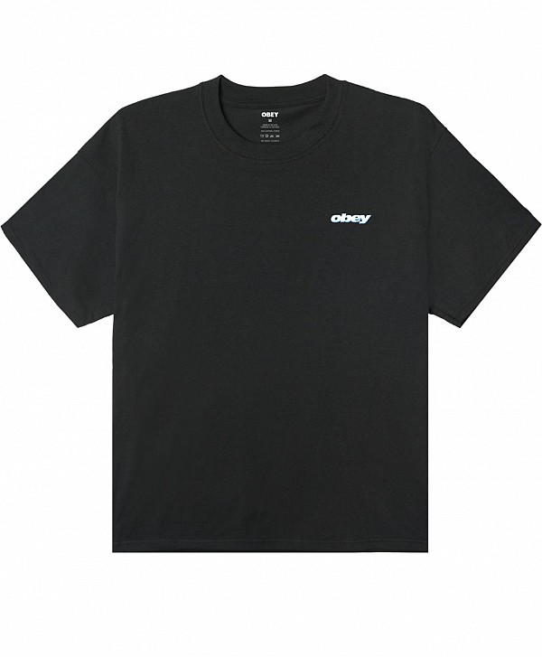 OBEY LIPS TEE VINTAGE BLACK