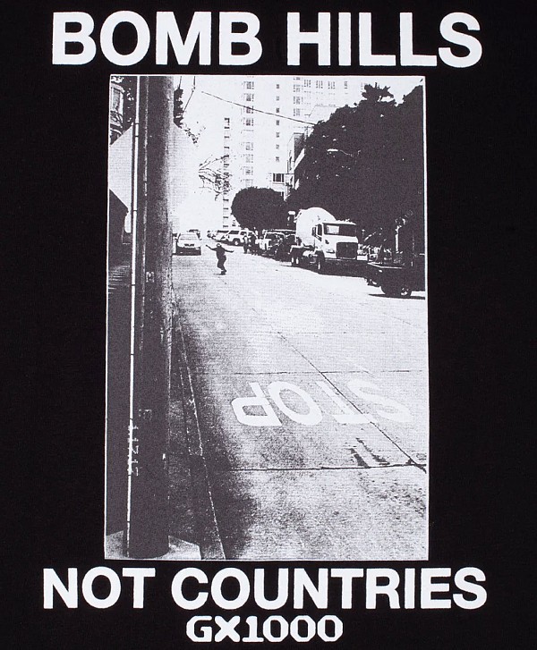 GX1000 BOMB HILLS TEE BLACK/WHITE