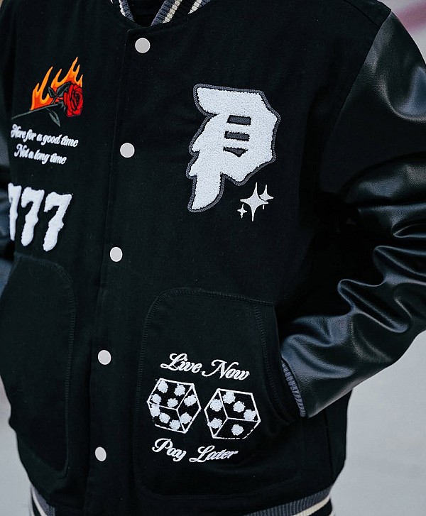 PRIMITIVE BLACKJACK RHINESTONE JACKET BLACK