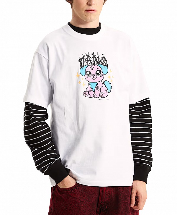 VANS PUPPY LOOSE TEE WHITE