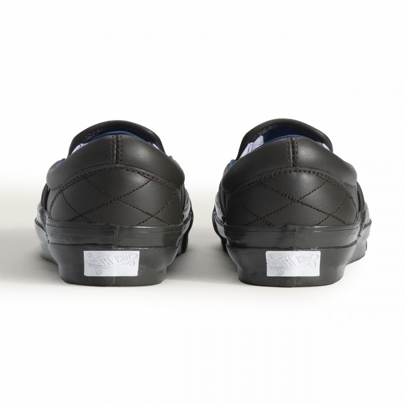 VANS LX CLASSIC SLIP-ON 98 QUILTED LEATHER BLACK