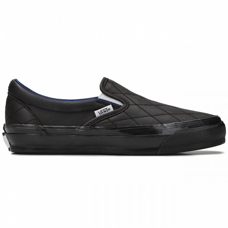 VANS LX CLASSIC SLIP-ON 98 QUILTED LEATHER BLACK