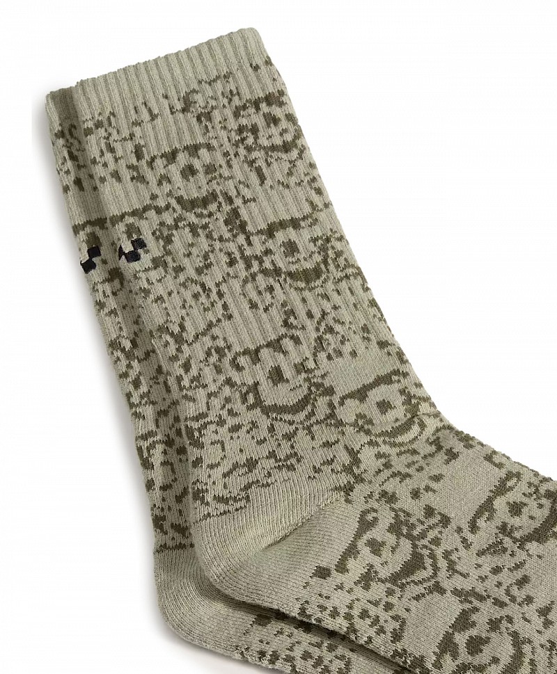 VANS LX WRECKPACK SKULL CREW SOCKS SOFT SAGE