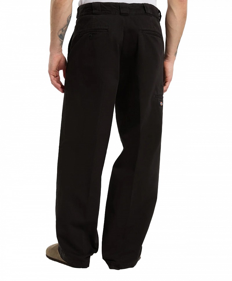 DICKIES 247 LOOSE WORK PANTS BLACK GARMENT DYED