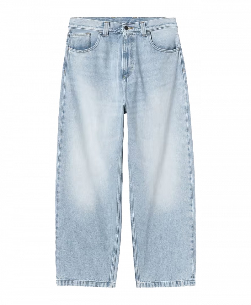CARHARTT WIP BRANDON PANT BLUE HEAVY WORN BLEACHED
