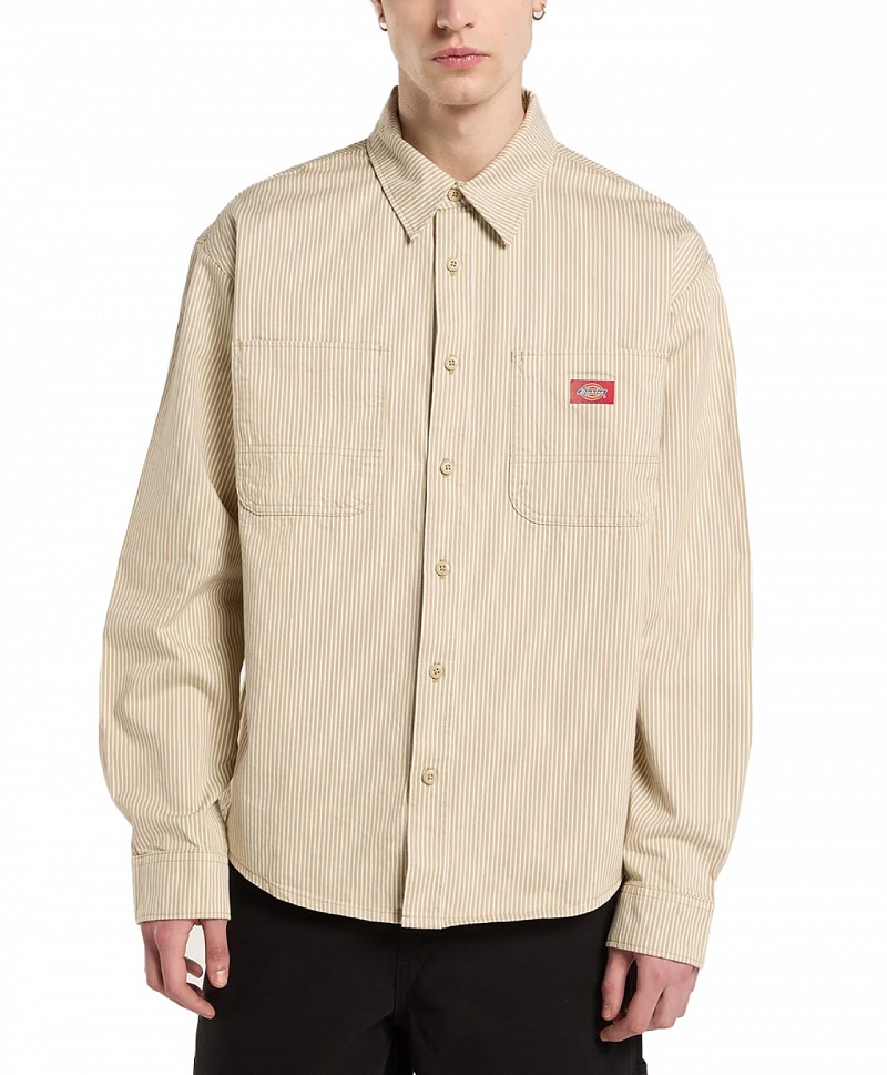 DICKIES HICKORY WORK SHIRT EUCALYPTUS