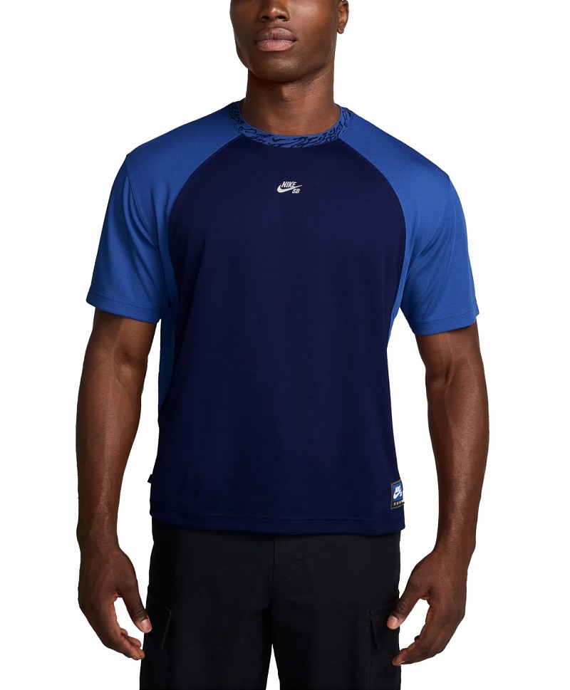 NIKE SB DRI-FIT KNIT JERSEY BLUE VOID/GAME ROYAL/WHITE