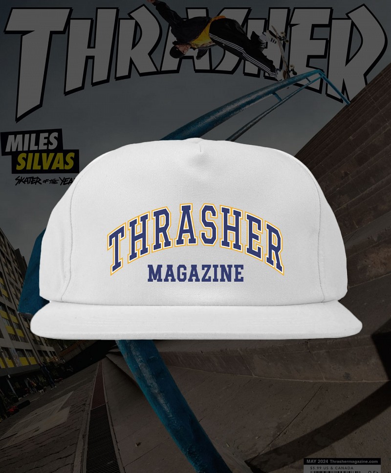 THRASHER DROPOUT SNAPBACK WHITE