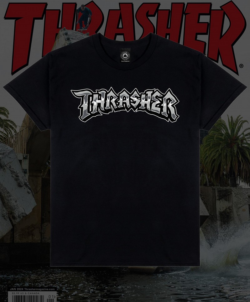 THRASHER CRUISIN TEE BLACK