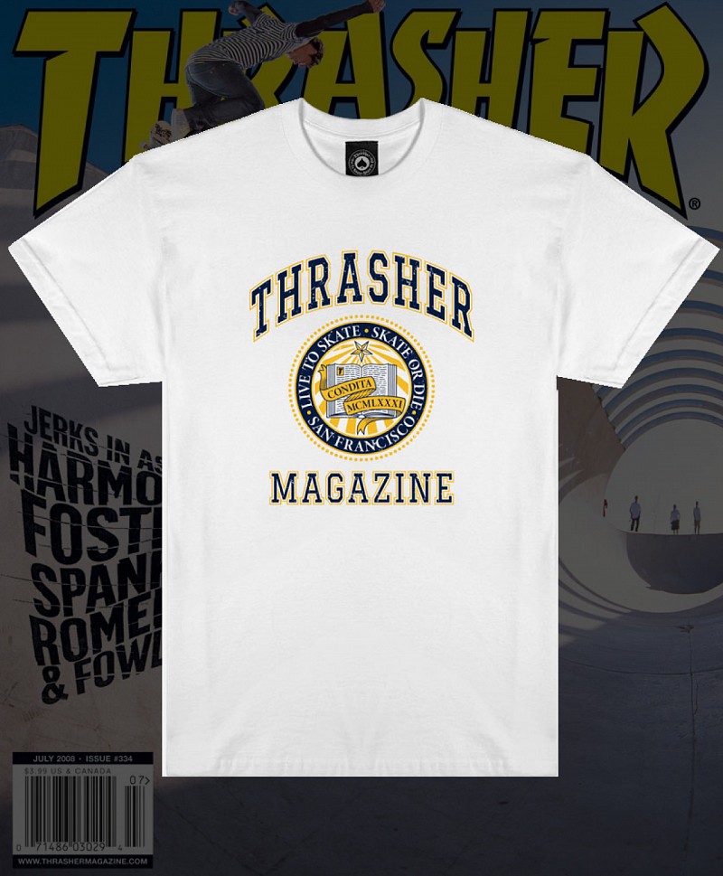 THRASHER DROPOUT TEE WHITE