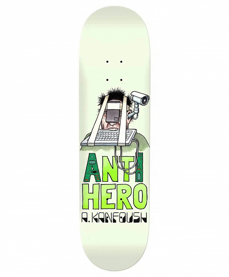 ANTIHERO ANTI INTELLIGENCE KANFOUSH SKATE DECK 8.4 MULTI