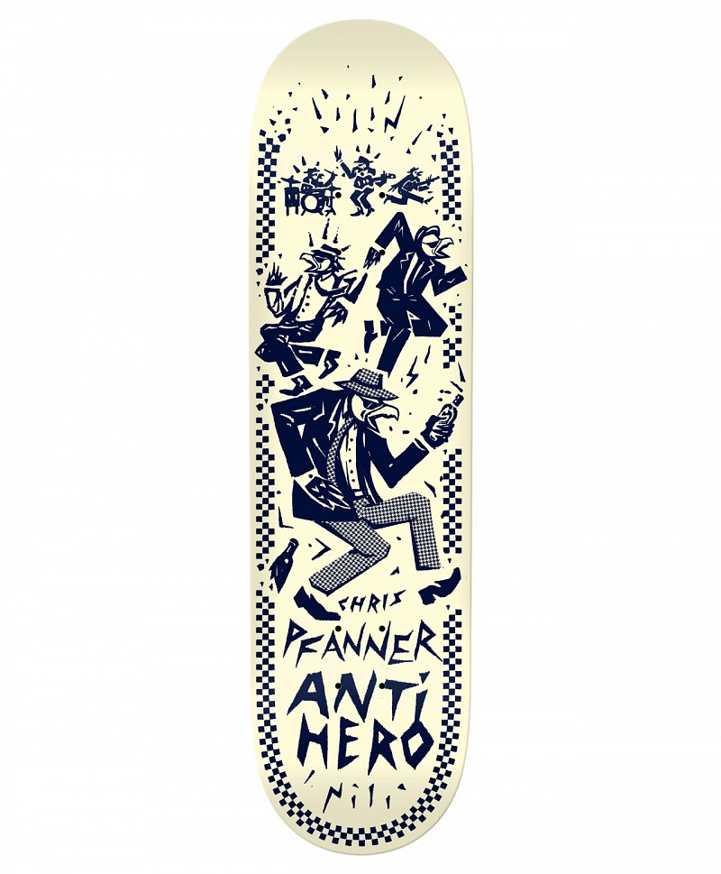 ANTIHERO RUDER BOYS PFANNER SKATE DECK 8.25 MULTI