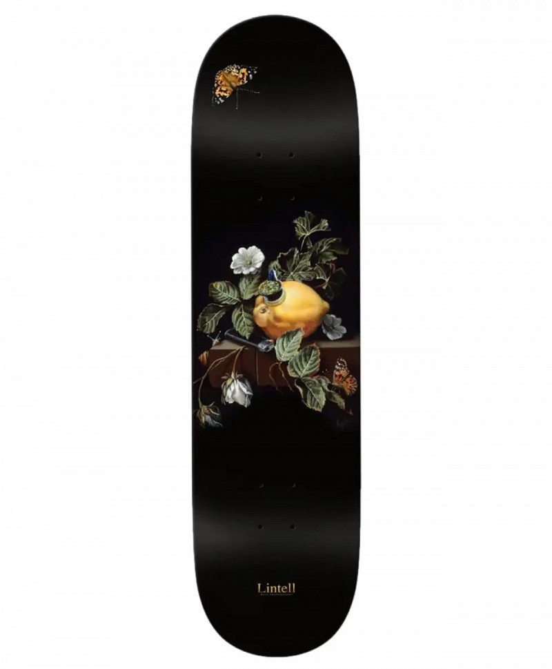 REAL BY KATHY AGER LINTELL SKATE DECK 8.38 BLACK