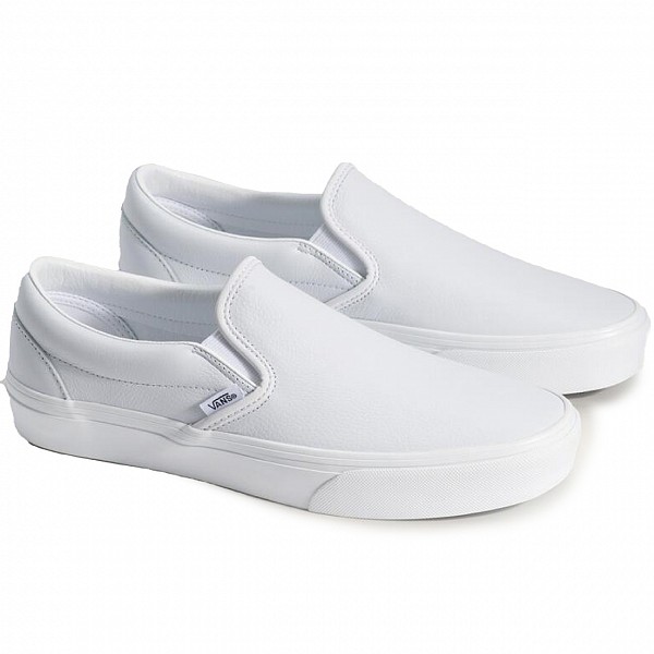 VANS CLASSIC SLIP-ON LEATHER TRUE WHITE