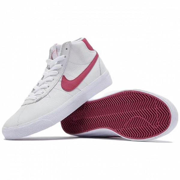 NIKE SB WOMENS BRUIN HI 'ORANGE LABEL' ISO WHITE/SWEET BEET-WHITE
