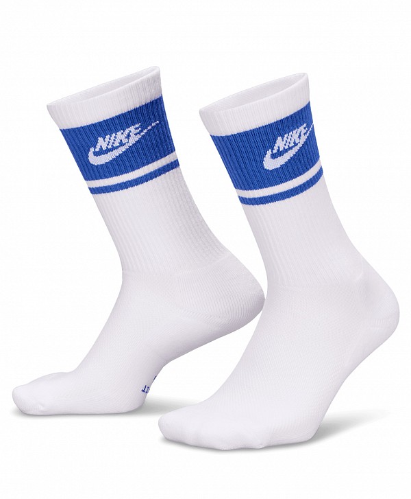 NIKE EVERYDAY ELEVATED CREW SOCKS 3-PACK WHITE/BLUE