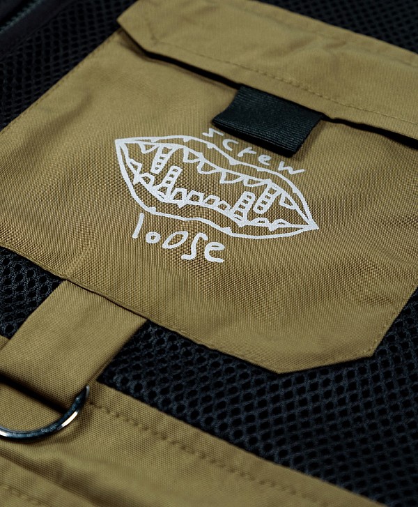 SCREW LOOSE UTILITY VEST BROWN/BLACK