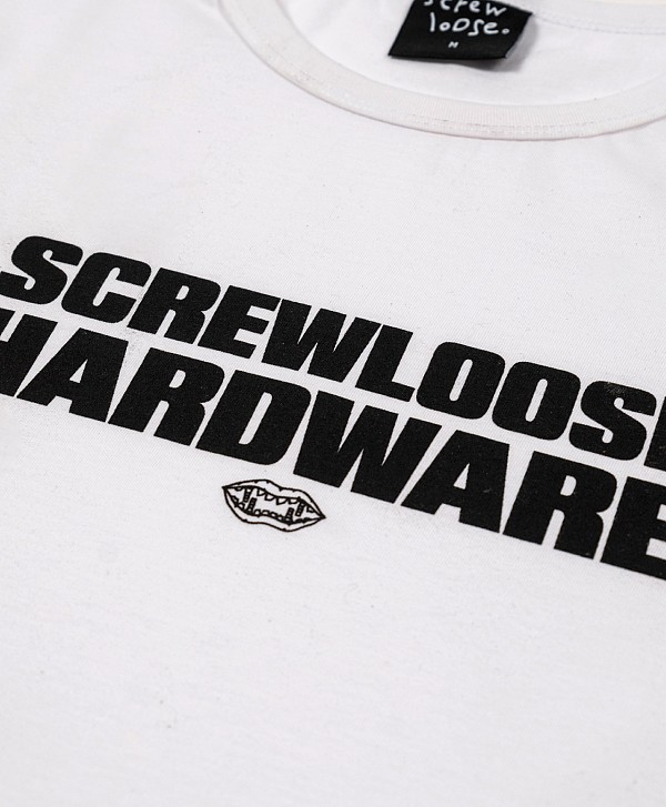 SCREW LOOSE SECURITY GIRLS TEE WHITE