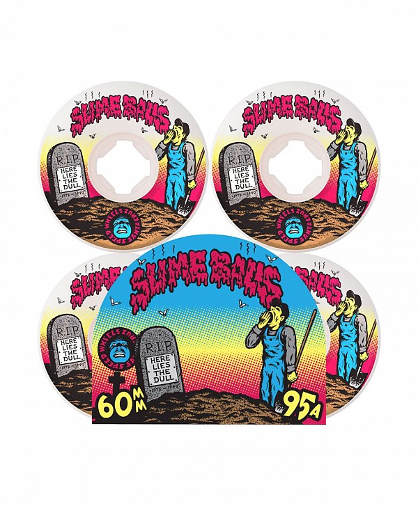 SLIME BALLS DEATH OF DULL VOMITS 95A 60MM WHEELS WHITE