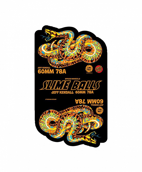SLIME BALLS JEFF KENDALL SNAKE OG 78A 60MM WHEELS YELLOW