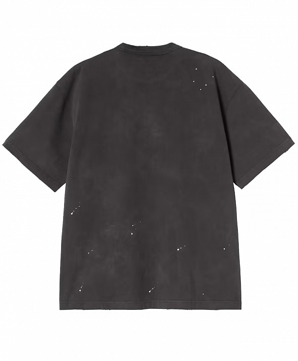 CARHARTT WIP PAINTER TEE BLACK DESTROY WASH SPLATTER