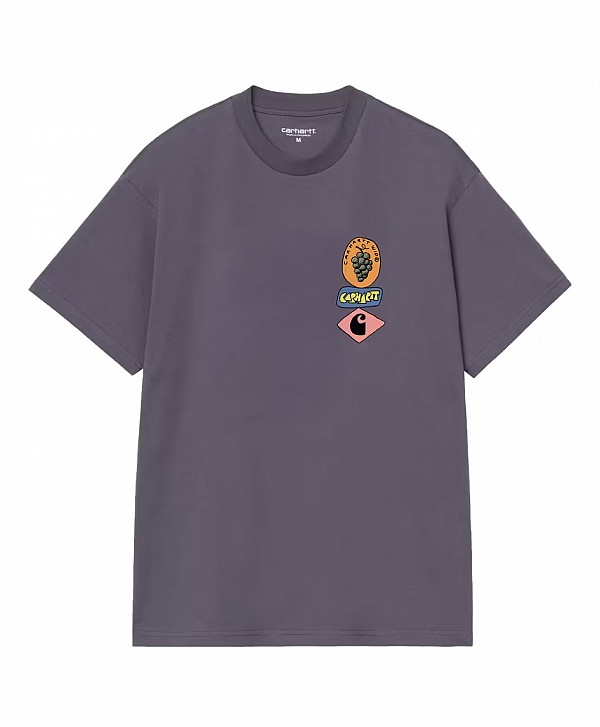 CARHARTT WIP STACKED GRAPES TEE SHADY PURPLE