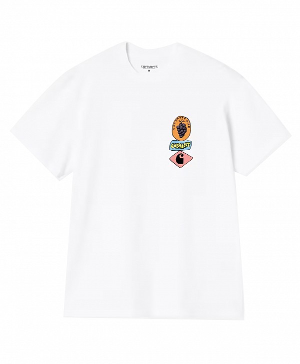 CARHARTT WIP STACKED GRAPES TEE WHITE