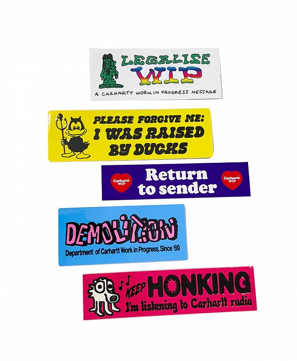 CARHARTT WIP BUMPER STICKER PACK MULTI